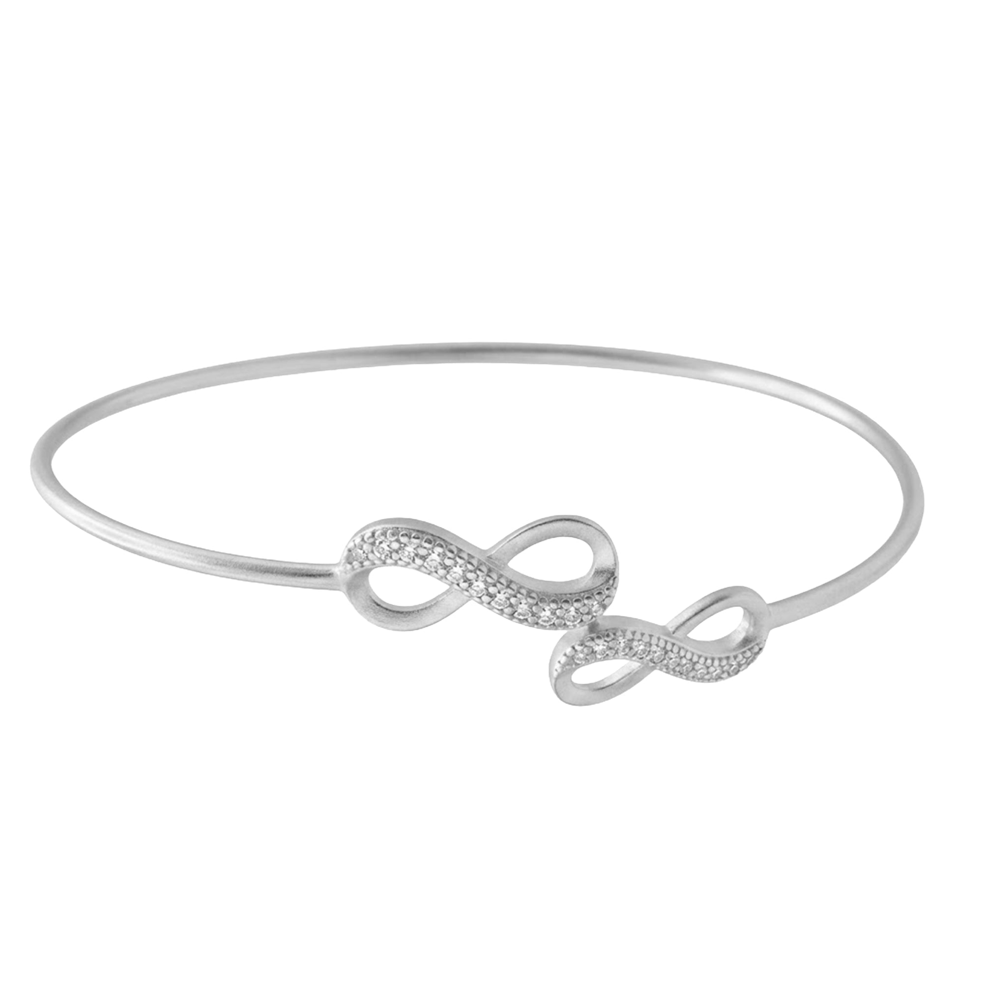 Brazalete Infinito con Circonias Plata
