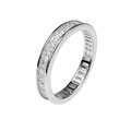Anillo Churumbela Circonias Baguette Plata .925 con Baño de Rodio