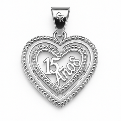 Dije corazón Plata .925