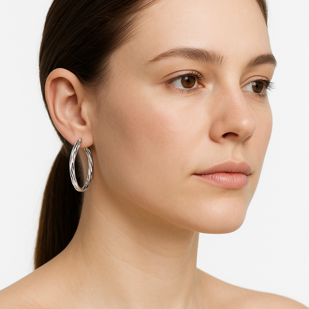 Arracada diamantada Plata .925