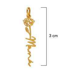 Dije Rosa Letra Mamá Oro 14K