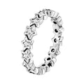 Anillo Inspirado Pan 1.1 Churumbela Estrellas con Circonias Plata .925