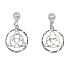 Arete Mediano Nudo Triqueta Plata .925