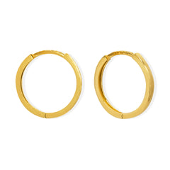 Arracada Huggies Lisas de 1.3cm, Oro 10K