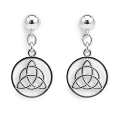 Arete Mediano Nudo Triqueta Plata .925