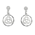 Arete Mediano Nudo Triqueta Plata .925