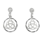 Arete Mediano Nudo Triqueta Plata .925