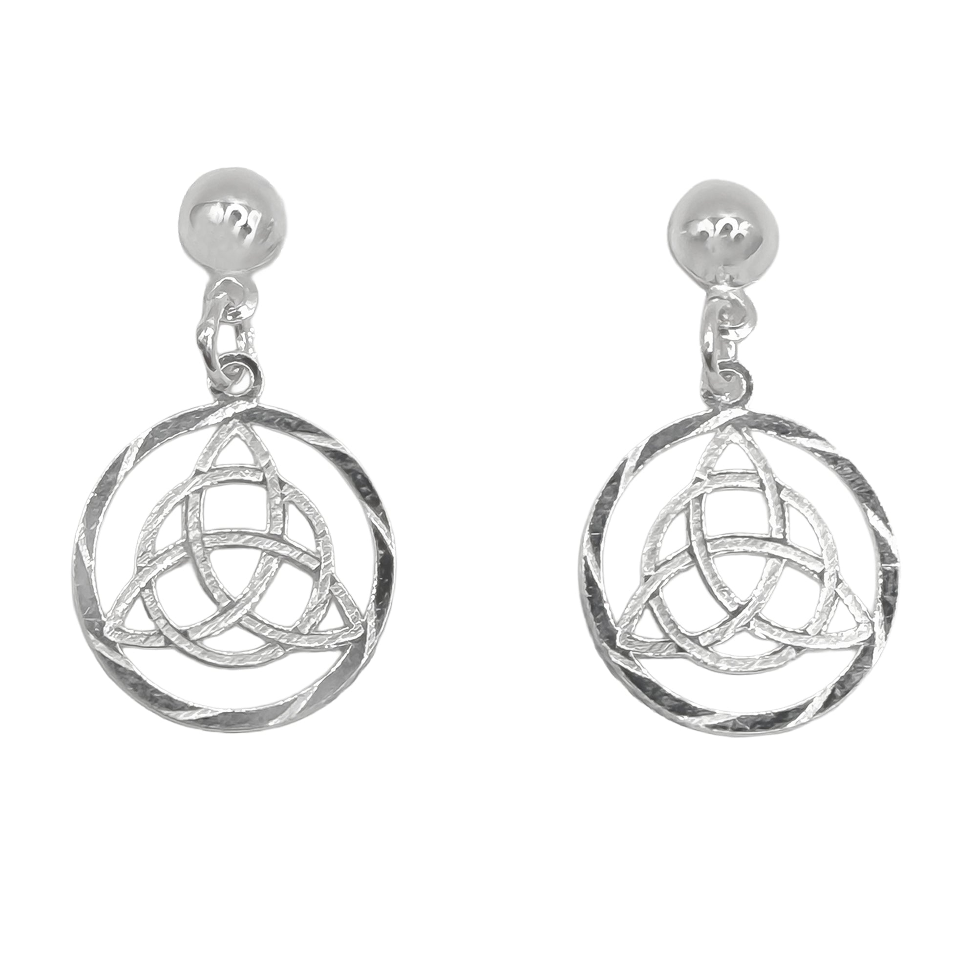 Arete Mediano Nudo Triqueta Plata .925