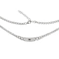 Collar Inspirado Mónaco 40 cm más Extensión a 45 cm, Circonias con Cadena Cubana en disminución y Cadena Gucci con Extensión. Plata 925 con Baño de Rodio