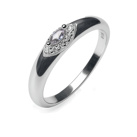 Anillo circonia semilla Plata .925