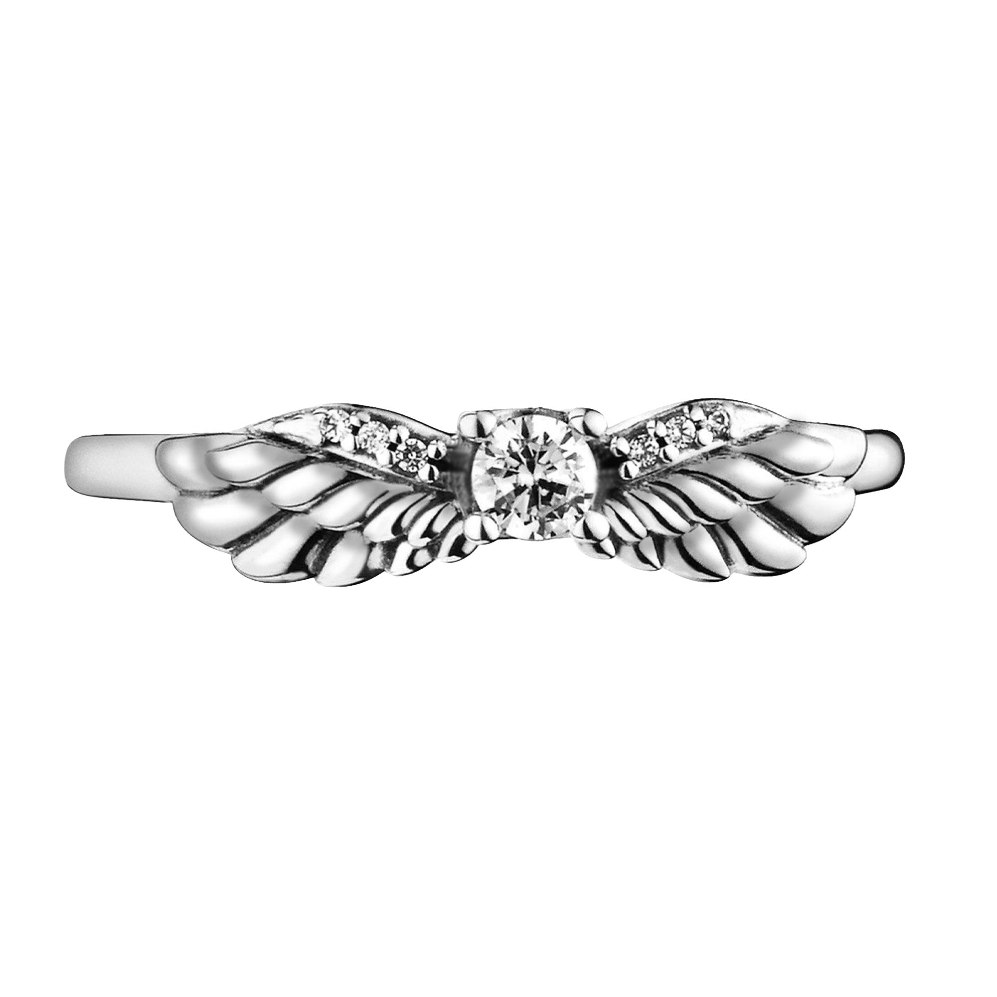 Anillo Inspirado Pan 1.1 Alas con Circonia Plata .925