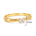 Anillo Solitario Circonia Oro 10K