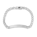 Esclava Inspirada Mónaco 5mm Cadena Cubana Lisa con brillo, Plata .925