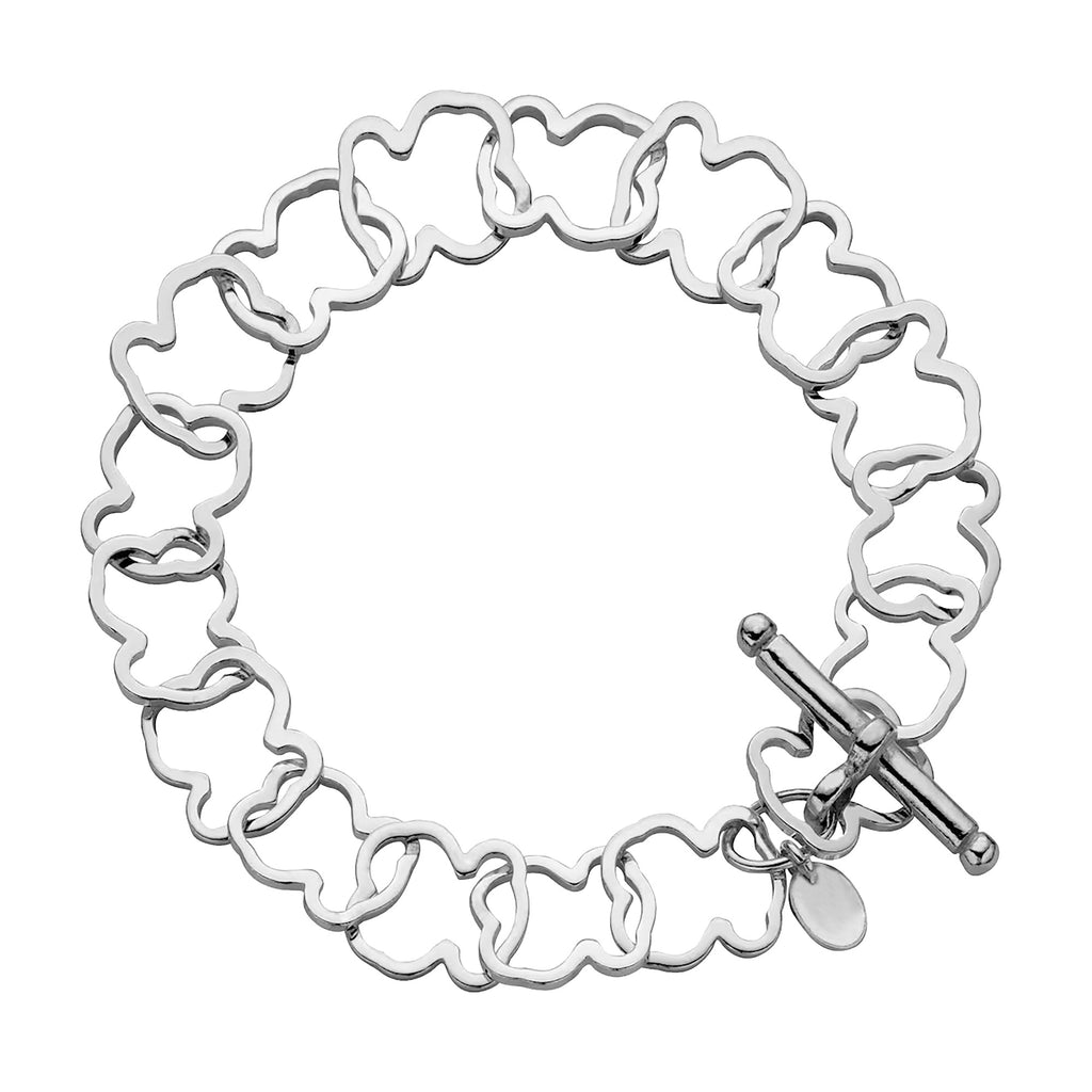 Pulsera Osos 1:1 Siluetas de Oso Plata .925 con Baño de Rodio