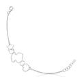 Pulsera Osos 1:1 Siluetas de Oso, Corazón, Estrella y Flores Plata .925 con Baño de Rodio