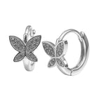 Arracada Huggies Mariposa con Circonias Plata .925