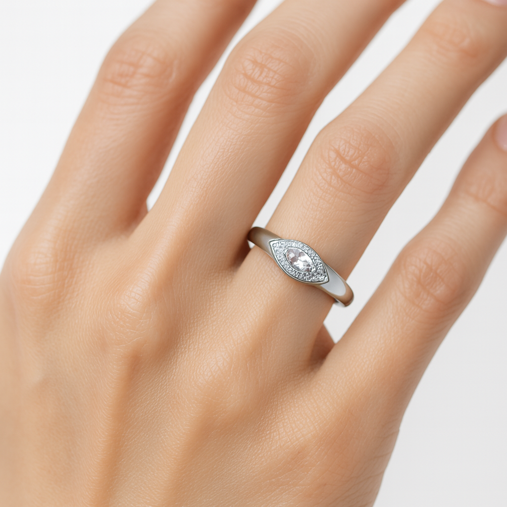Anillo circonia semilla Plata .925