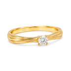 Anillo Solitario Circonia Oro 10K