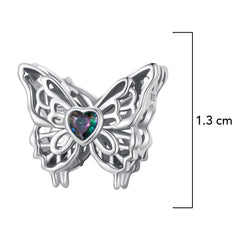Charm Inspirado Pan 1:1 Silueta Mariposa Plata .925