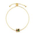 Pulsera Osos 1:1 Ajustable con Dije de Oso con Cristales, Baño de Oro 18 k