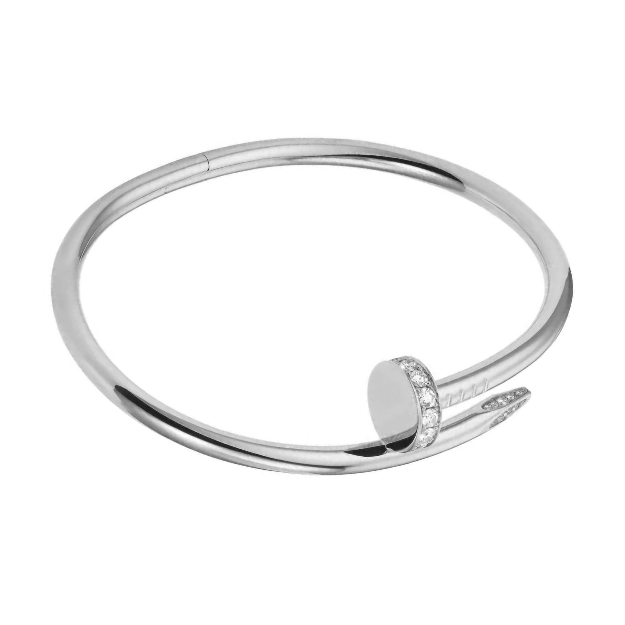 Brazalete Cartier 1:1 Clavo con Circonias, Plata .925 con Baño de Rodio