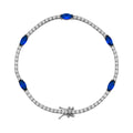 Pulsera Circonia Azul con Circonias Plata .925