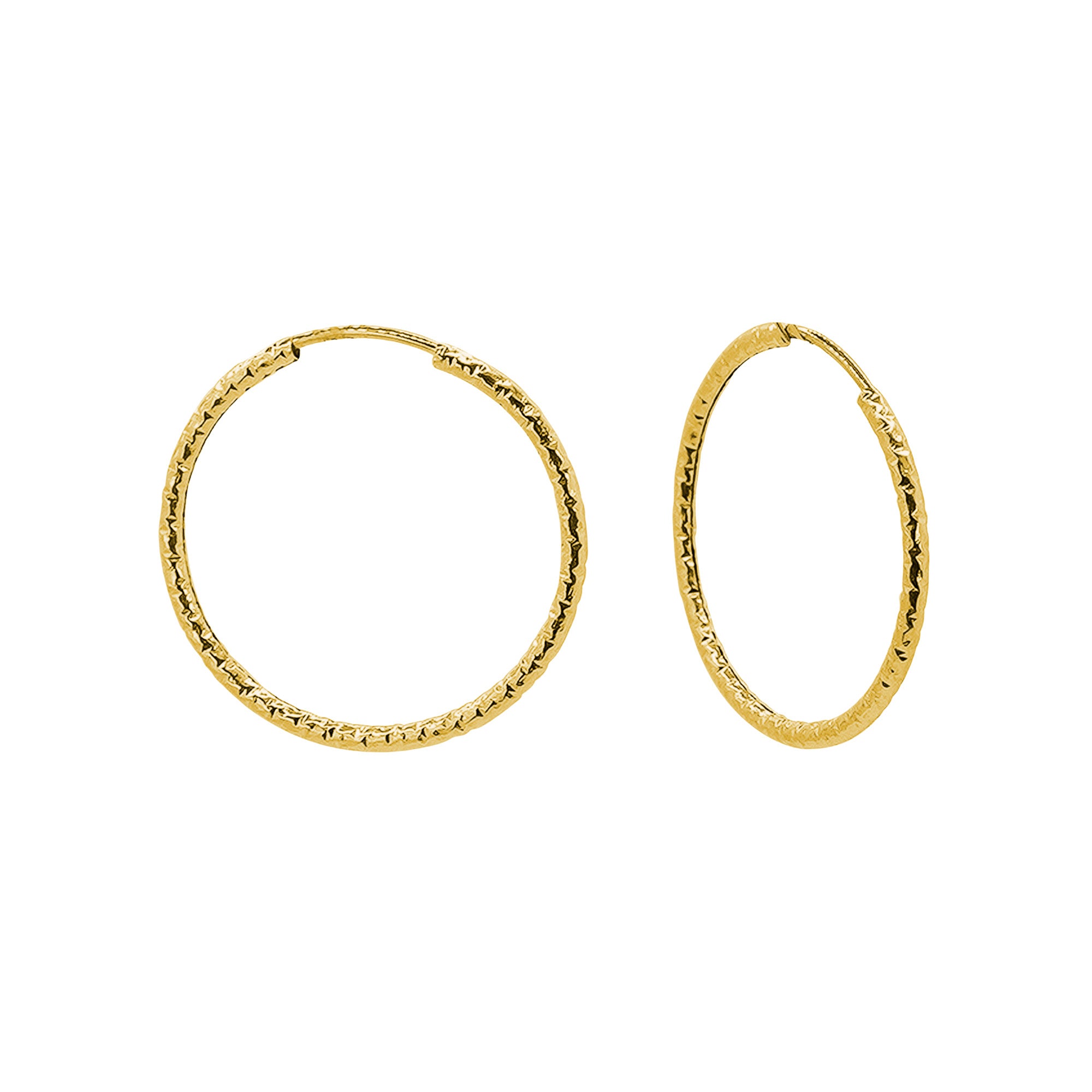 Arracada Diamantada de 1.9cm Oro 10K
