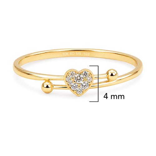 Anillo Corazon con Mircro Circonias Oro 10K