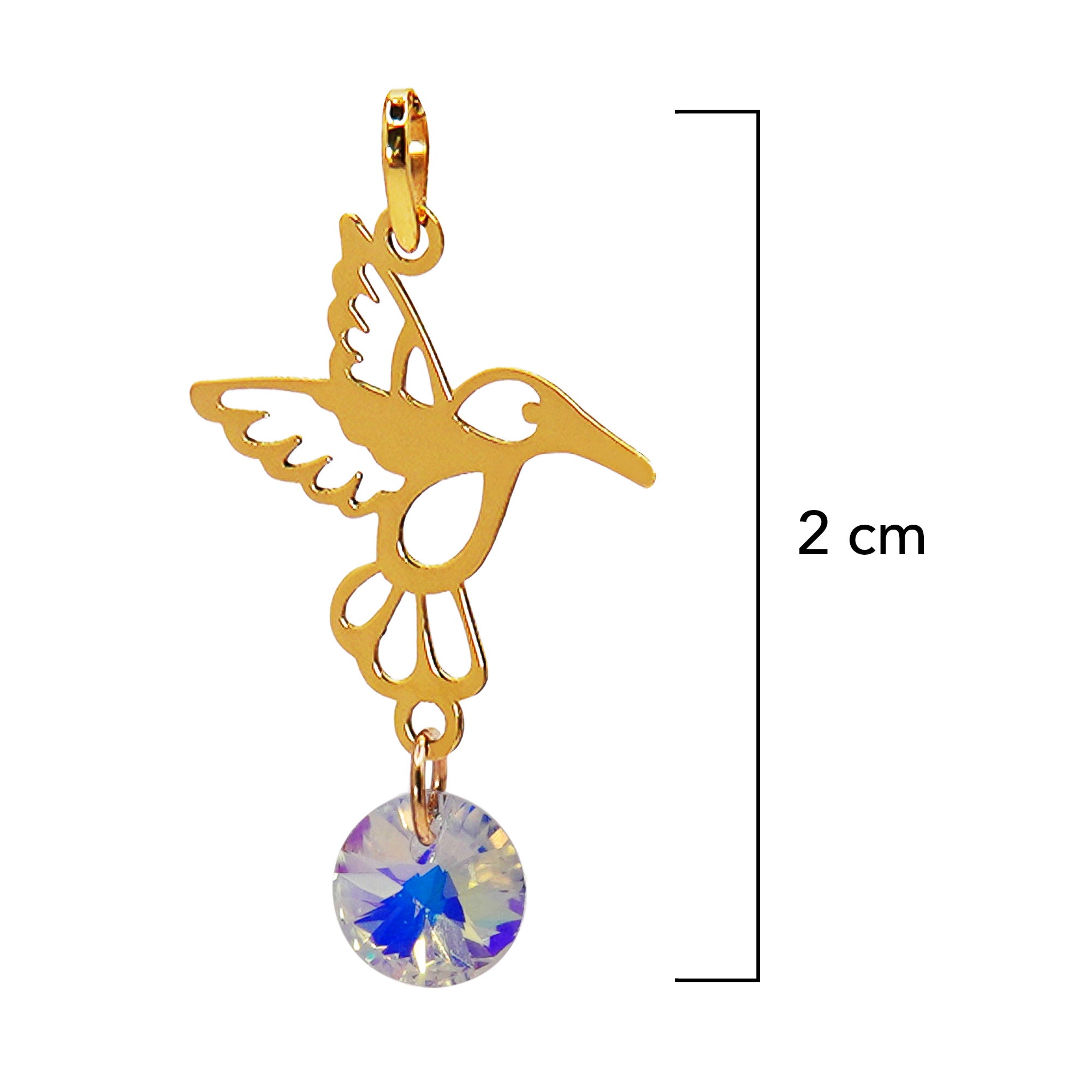 Dije de Colibri con Swarovski 14K