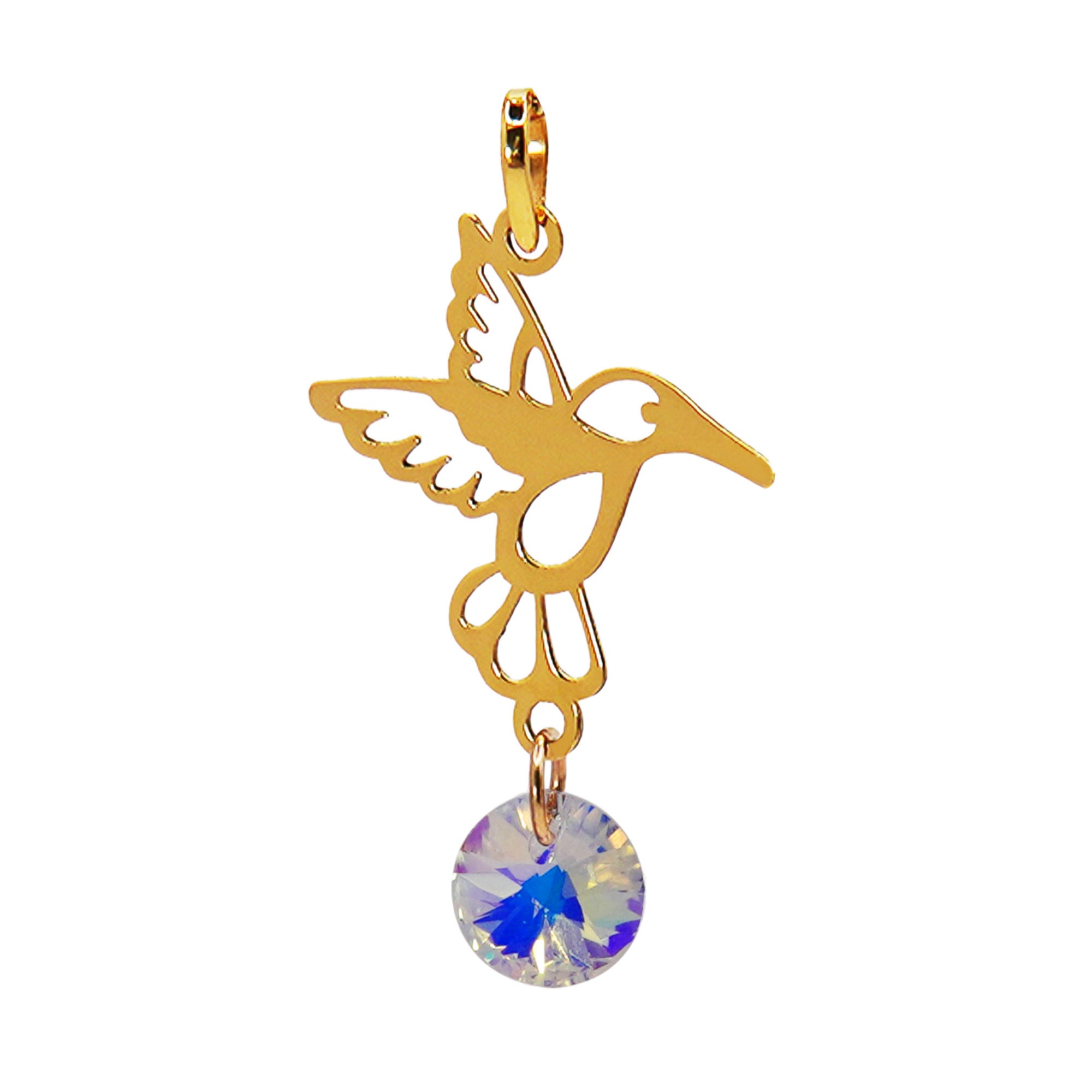 Dije de Colibri con Swarovski 14K