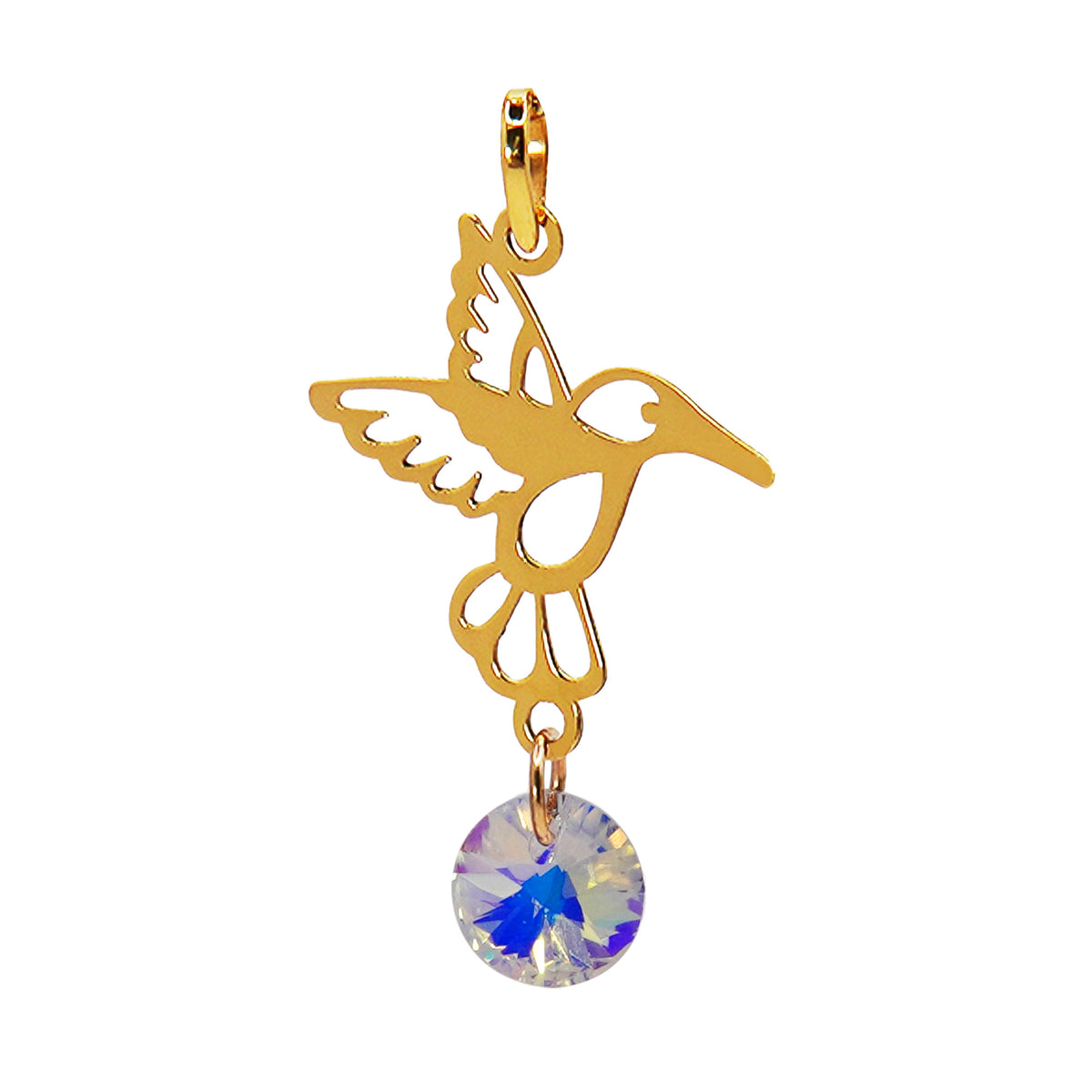 Dije de Colibri con Swarovski 14K