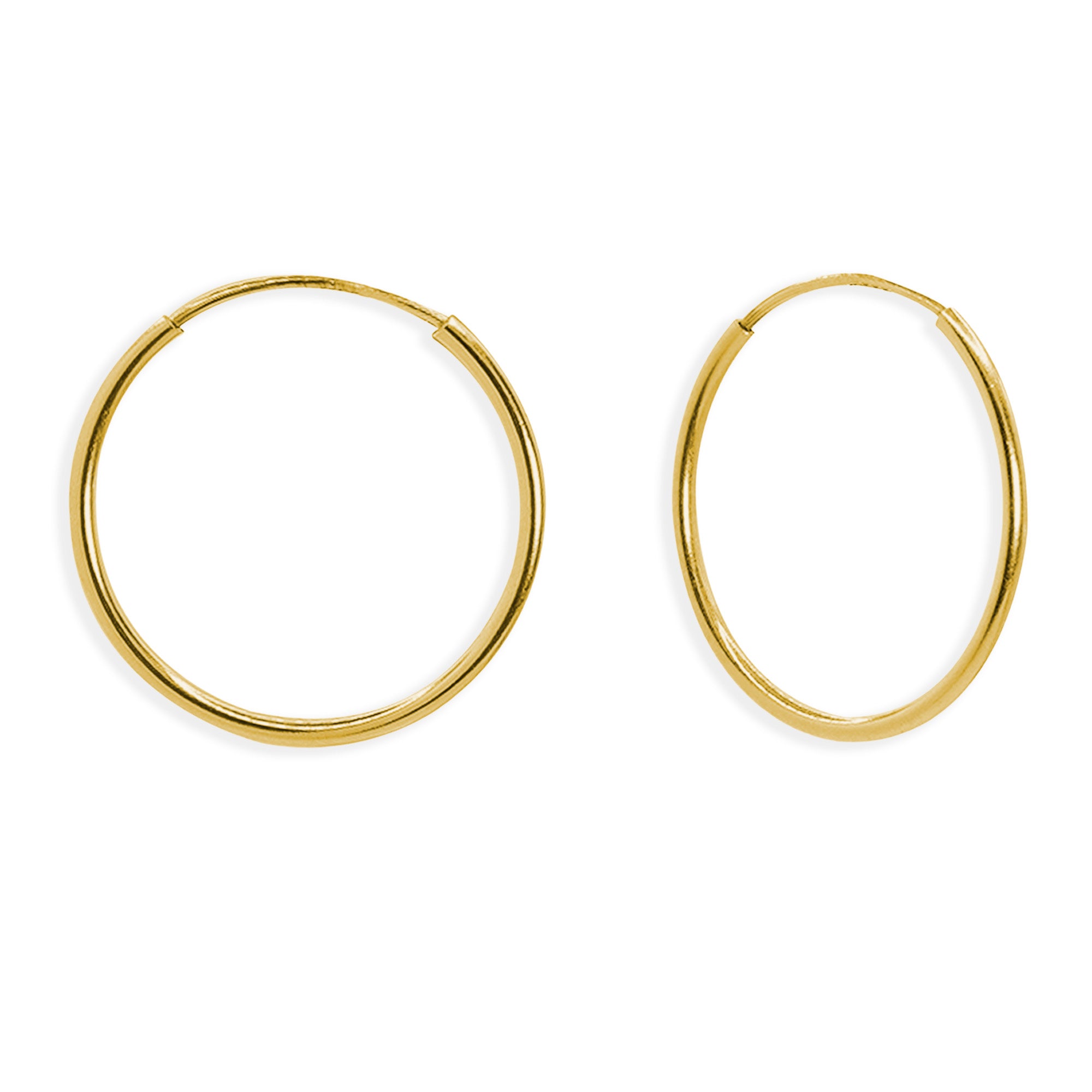 Arracada de Tubo Liso 1.7cm Oro 10K