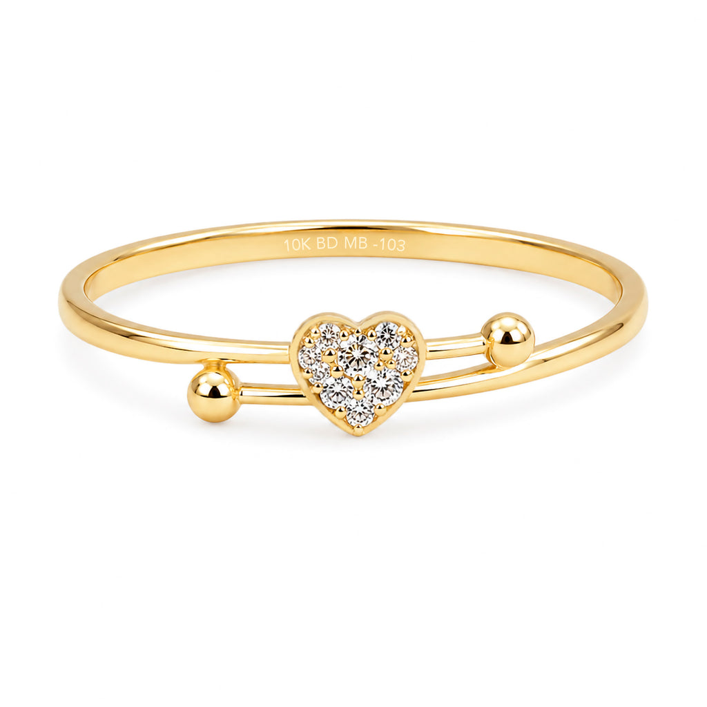 Anillo Corazon con Mircro Circonias Oro 10K