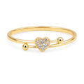 Anillo Corazon con Mircro Circonias Oro 10K