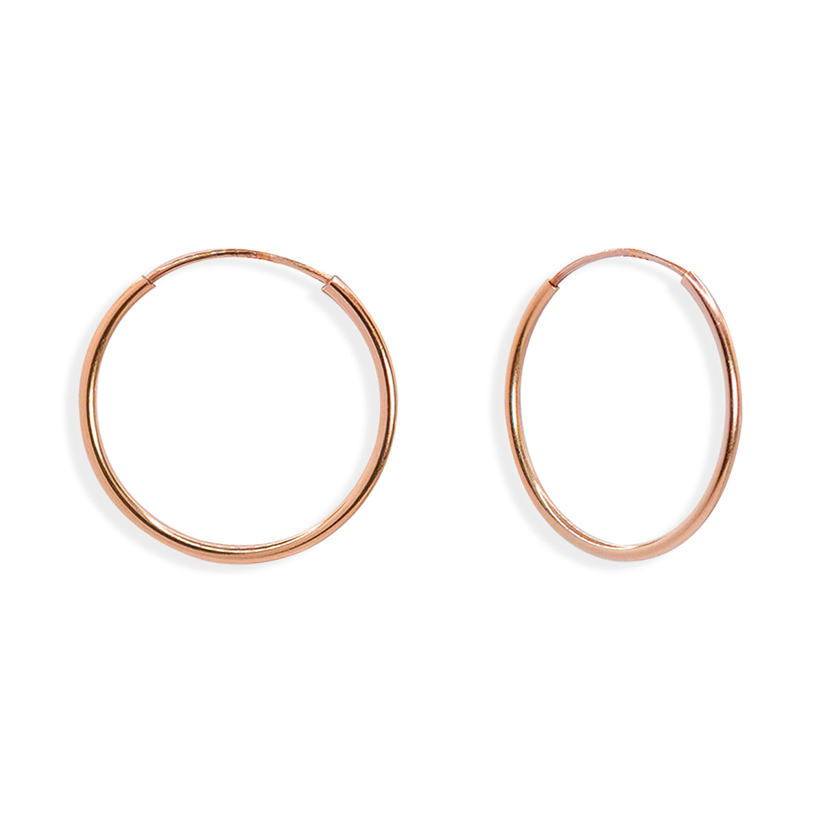 Arracada de Tubo Liso 1.7cm Oro 10K