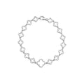 Pulsera Flor Silueta Inspirada Van C con Micro Circonias Plata .925 con Baño de Rodio