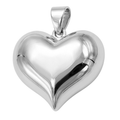 Dije de Corazón Bombeado 3.5cm Plata .925