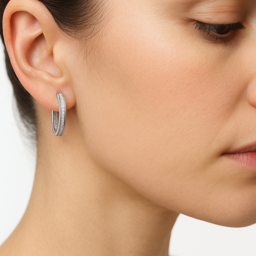 Arracada circonia Plata .925