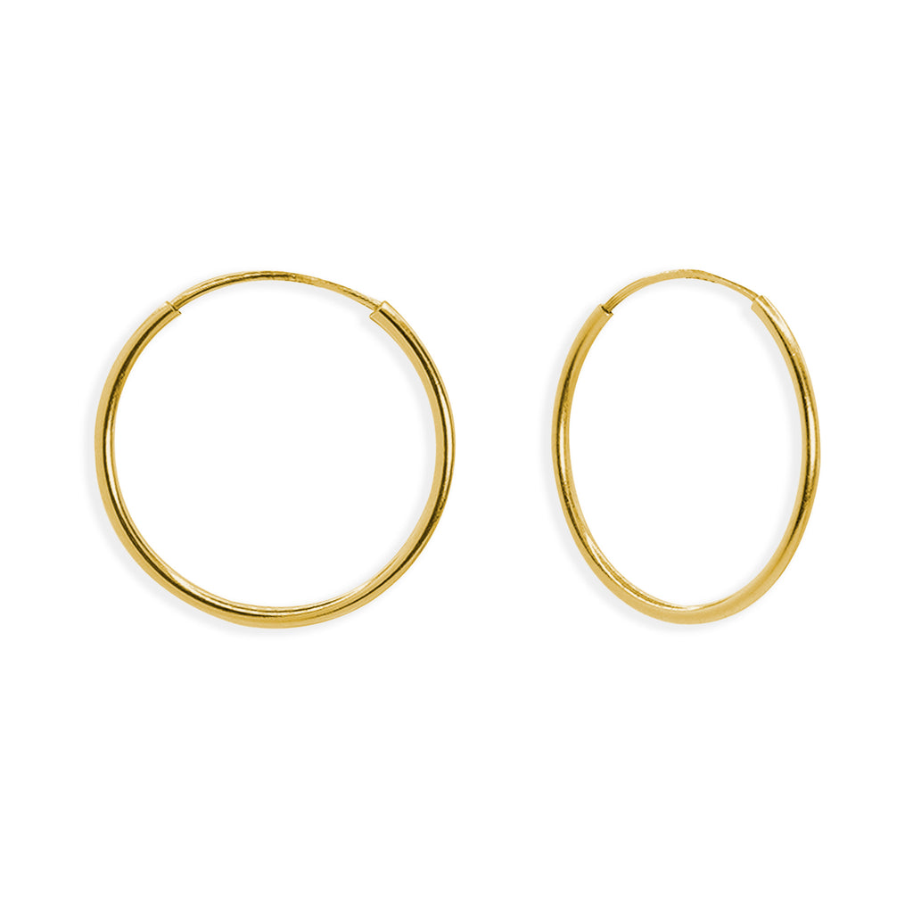 Arracada de Tubo Liso 1.7cm Oro 10K