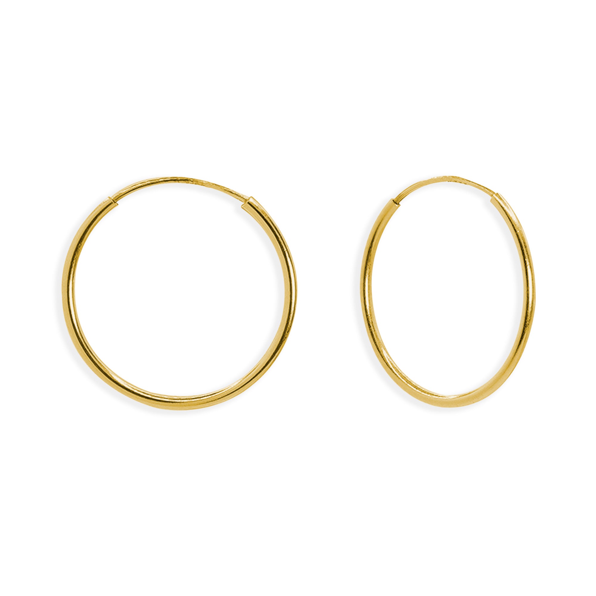 Arracada de Tubo Liso 1.7cm Oro 10K