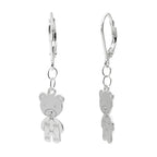 Arete Mediano de Oso Liso Plata .925