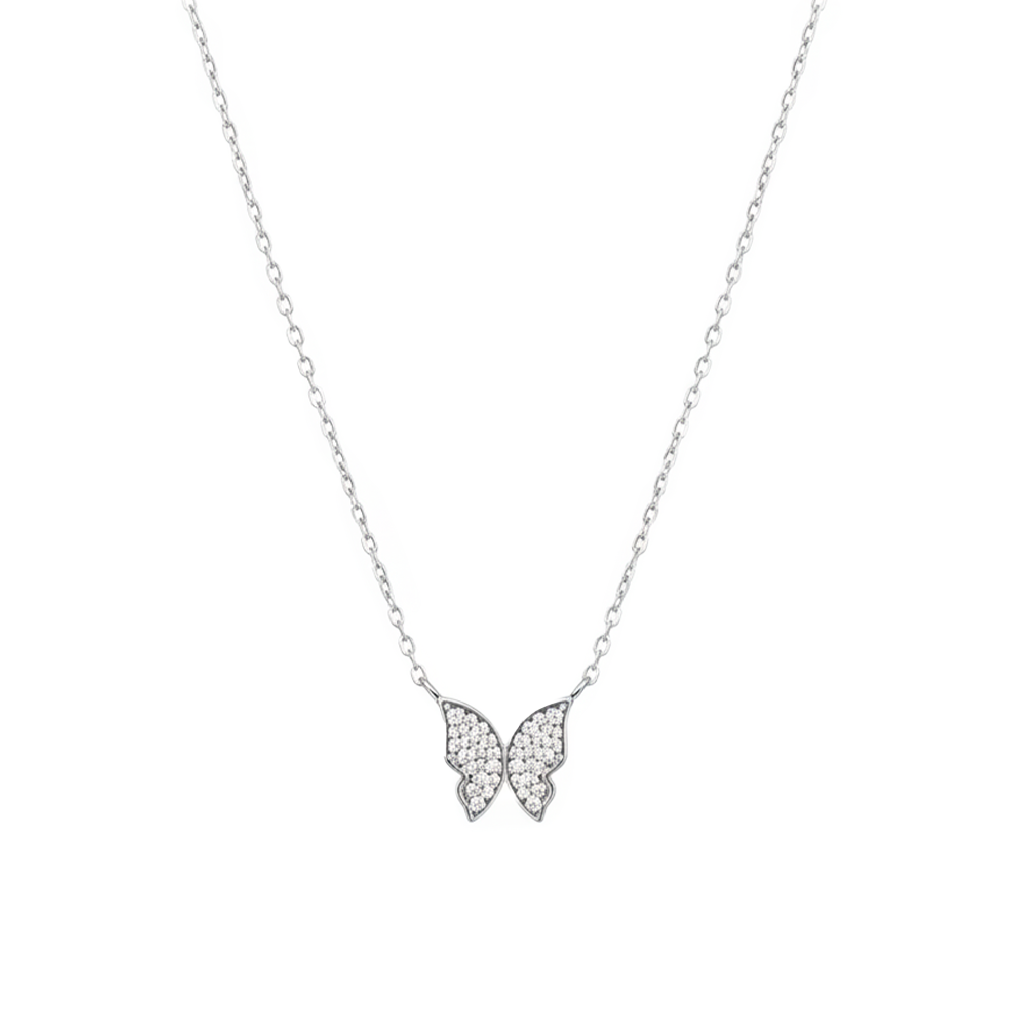 COLLAR MARIPOSA PLATA .925