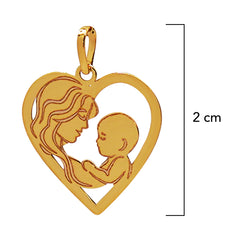 Dije Maxi Corazon Mamá con Bebé Oro 14K