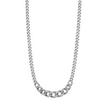 Collar Estilo Cubano con Micro Circonias Plata .925 con Baño de Rodio