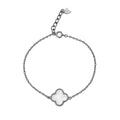 Pulsera 1 Flor Inspirada Van C Madre Perla Plata .925