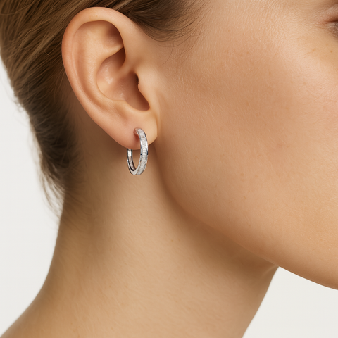 Arracada circonia Plata .925