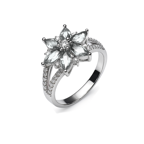 Anillo flor Plata .925