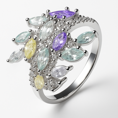 Anillo Multicolores Plata .925
