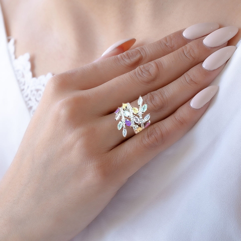 Anillo Multicolores Plata .925