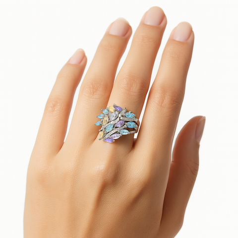 Anillo Multicolores Plata .925